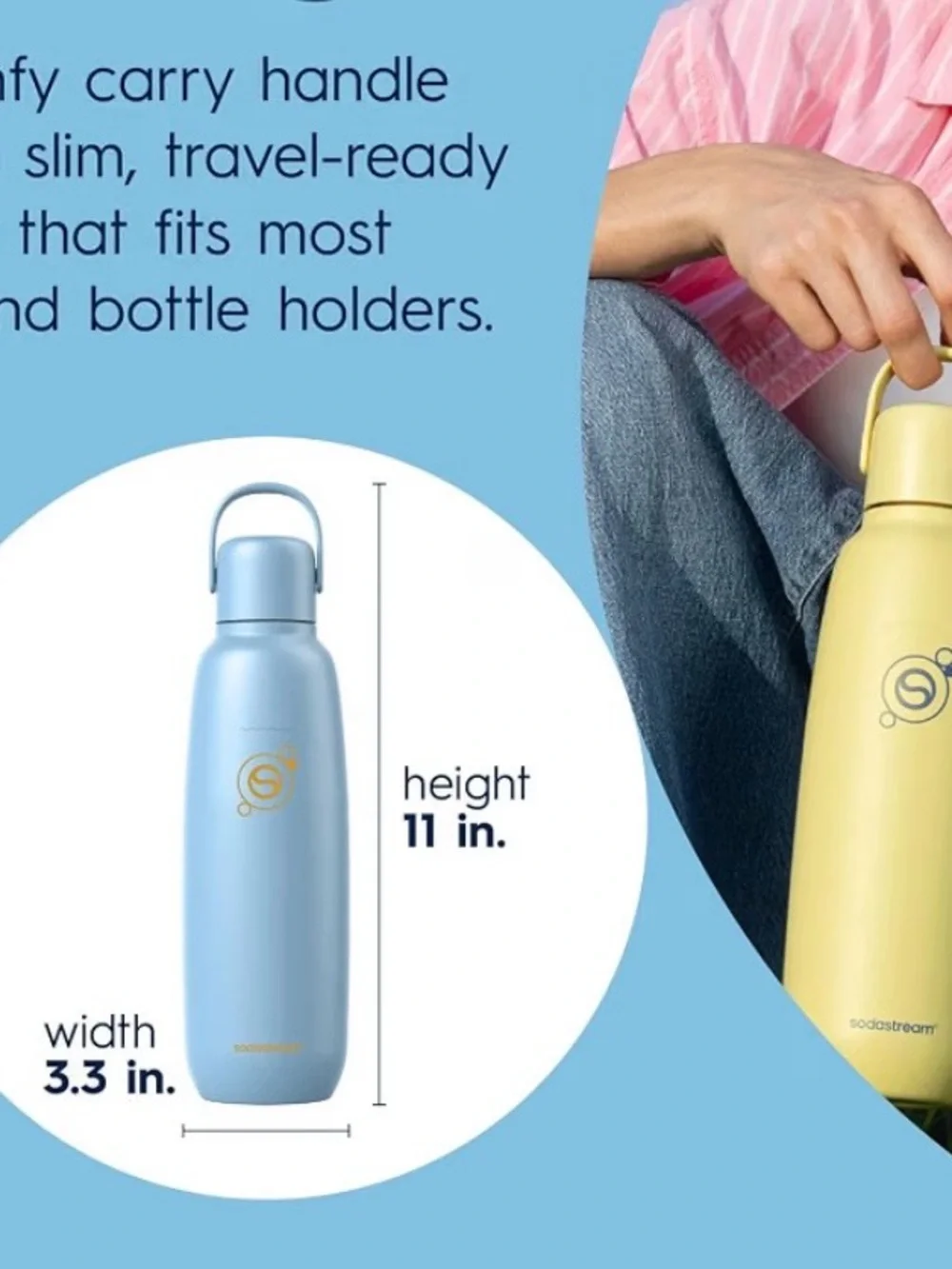Sodastream arctic Stainless Water Bottle - Portable Hydration30.4 floz